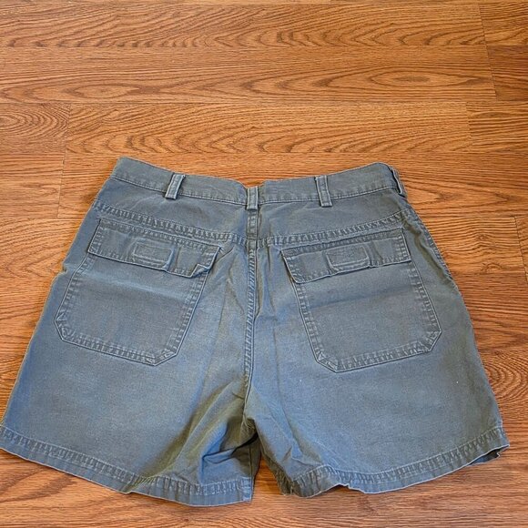 Women's Y2K J CREW Cargo Comfort Shorts Military Green Khaki Size 30 Summer Hike - Picture 7 of 13